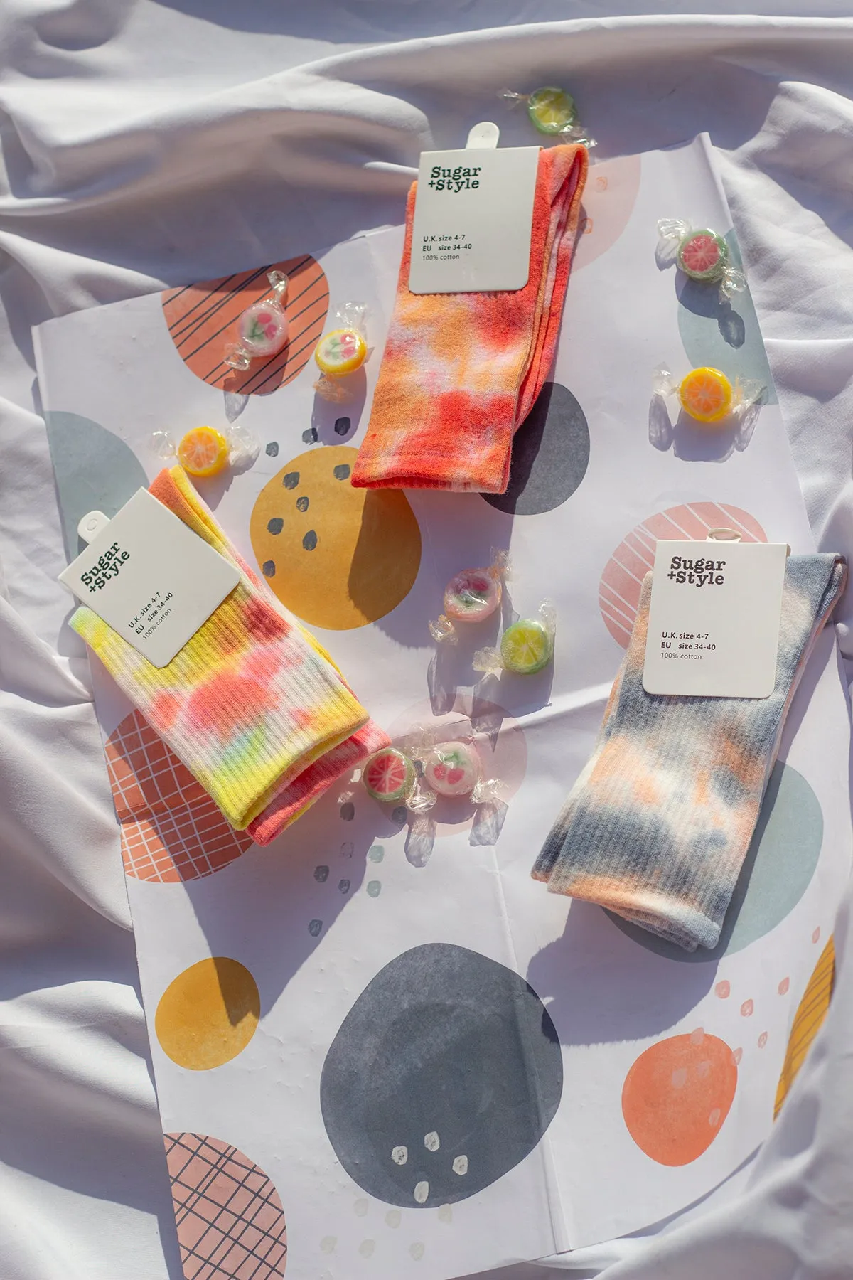 Tie Dye Ribbed Socks