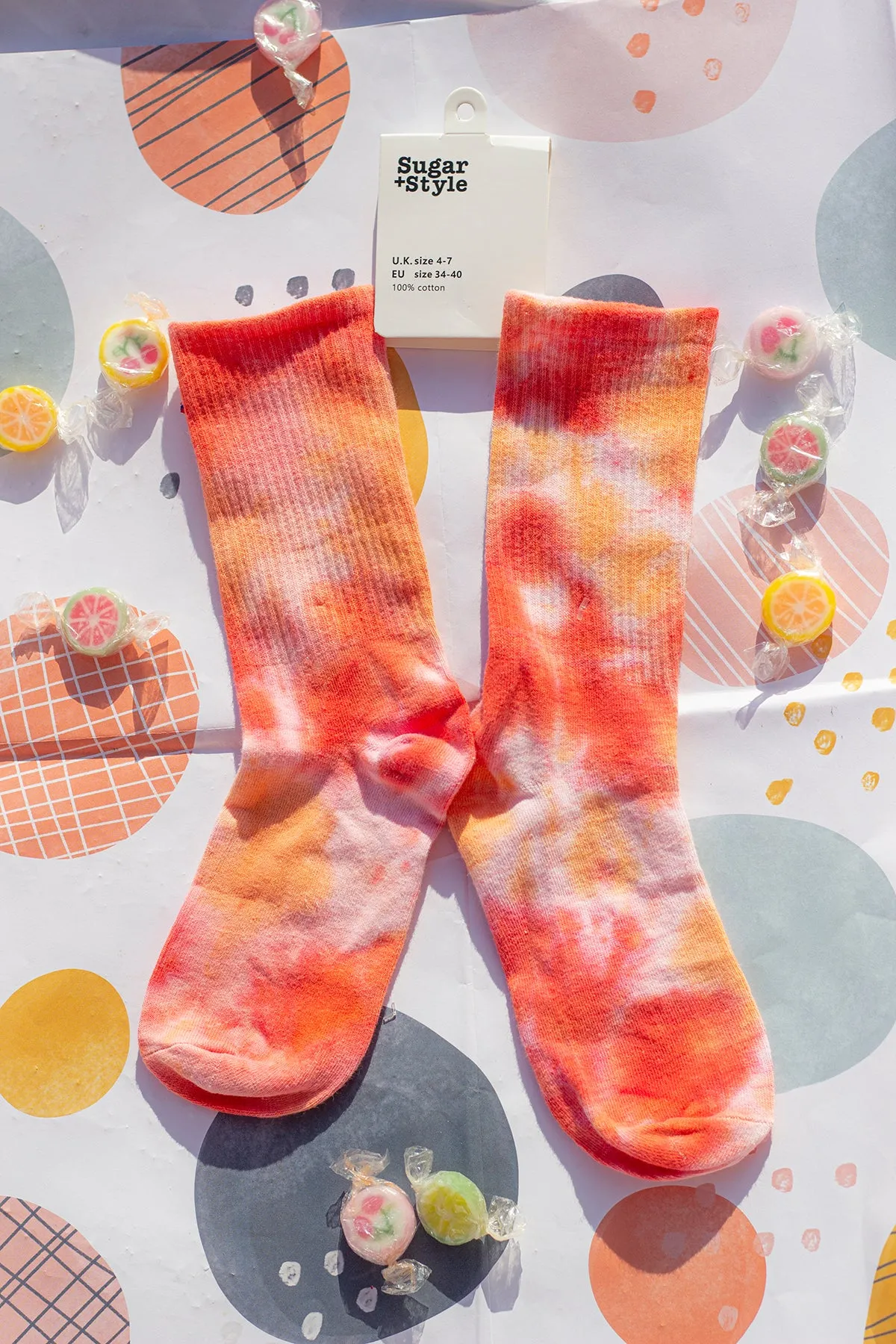 Tie Dye Ribbed Socks