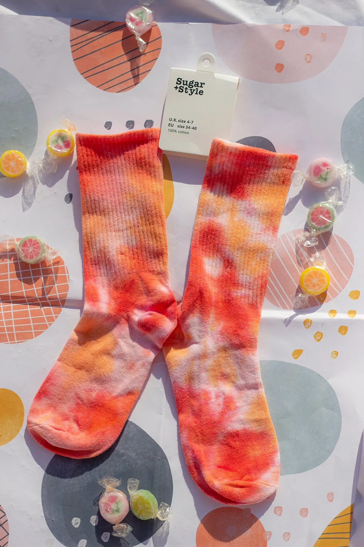 Tie Dye Ribbed Socks