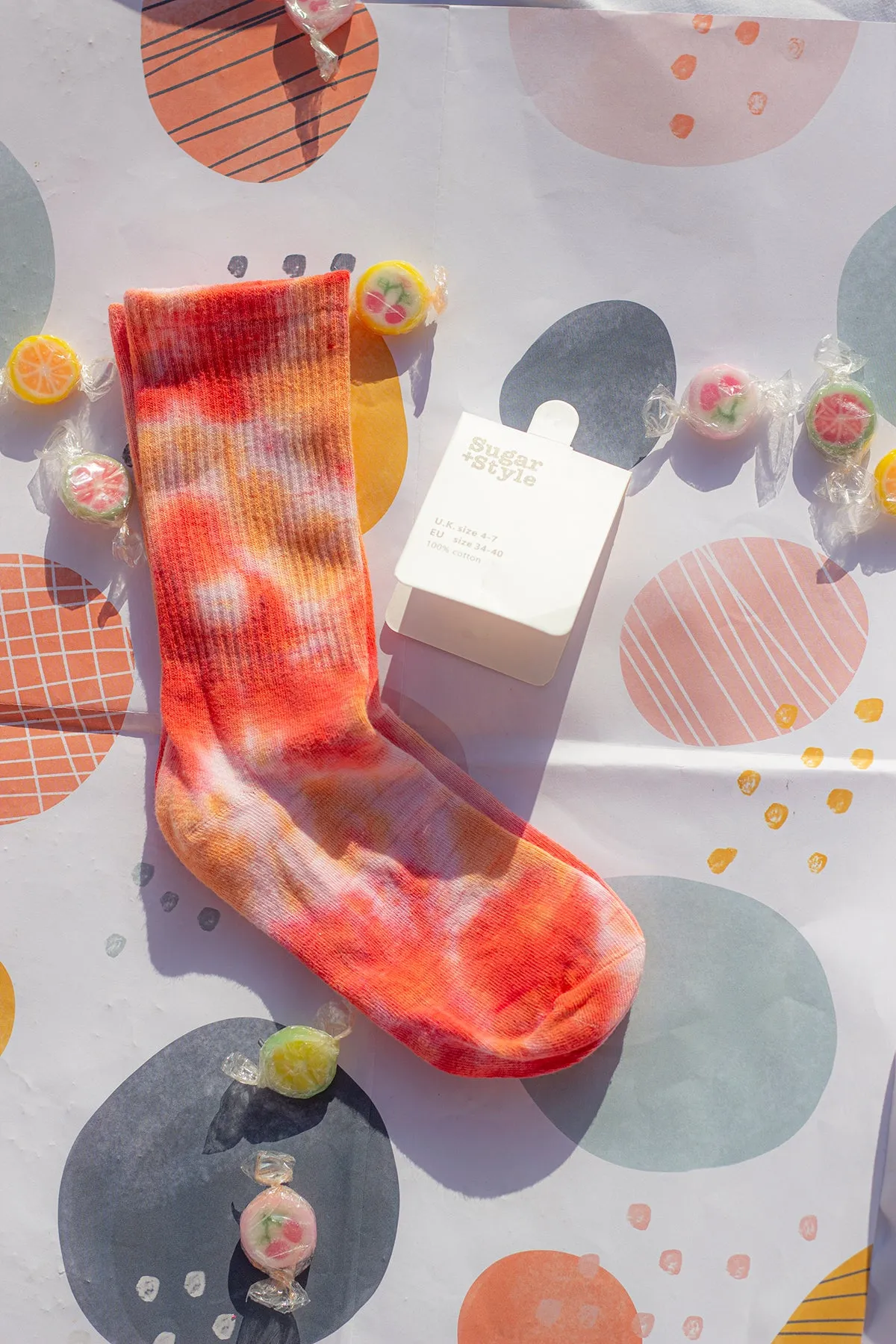 Tie Dye Ribbed Socks