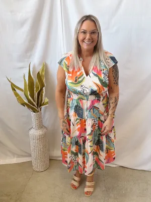 Tiered Bright and Fun Dress