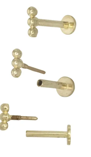 TINY BALL FLAT BACK EARRING