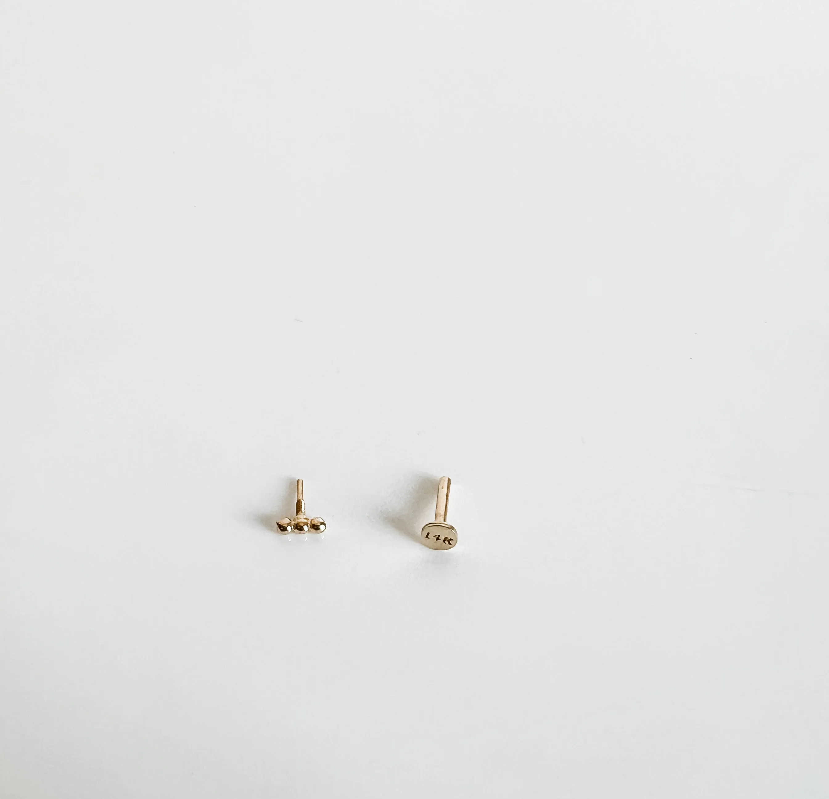 TINY BALL FLAT BACK EARRING
