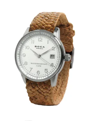 Traveler White - Bright Tobacco Wristband