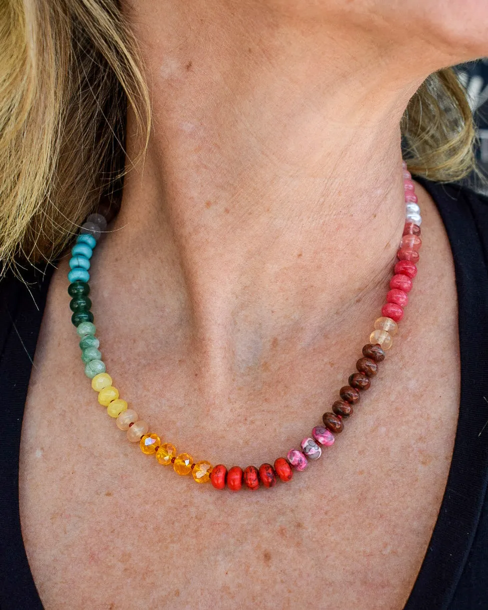 TRENDY NATURAL AGATE GEMSTONE NECKLACE - 3 COLORS