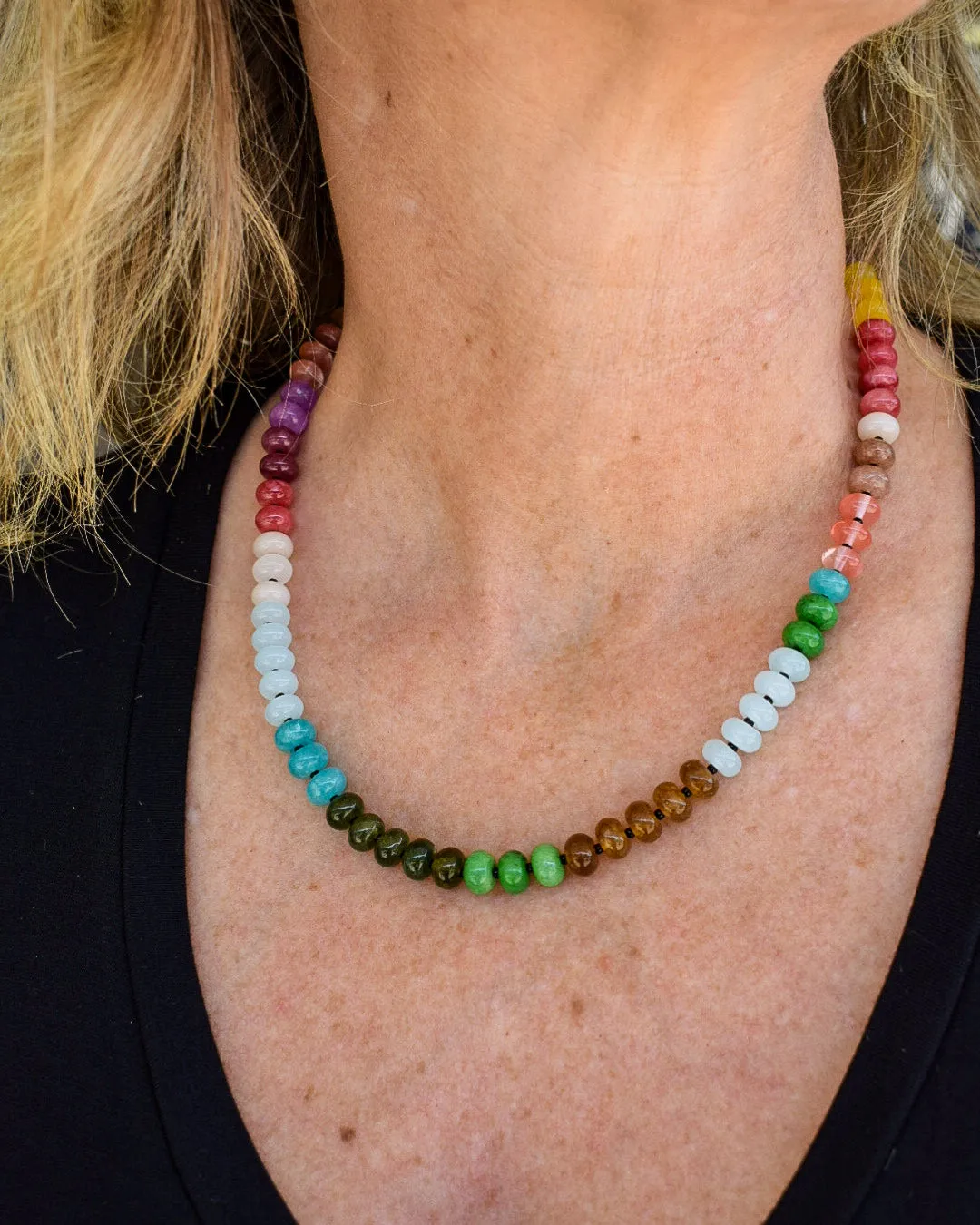 TRENDY NATURAL AGATE GEMSTONE NECKLACE - 3 COLORS