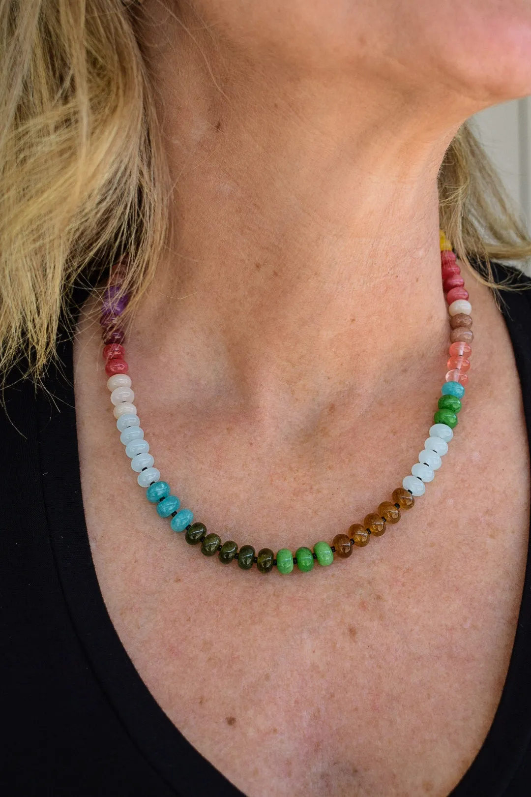 TRENDY NATURAL AGATE GEMSTONE NECKLACE - 3 COLORS