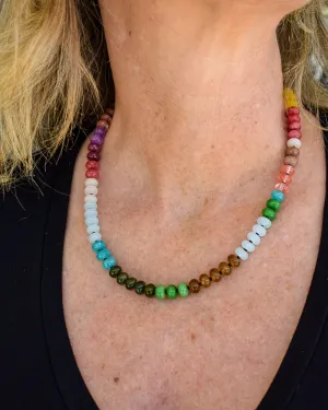 TRENDY NATURAL AGATE GEMSTONE NECKLACE - 3 COLORS