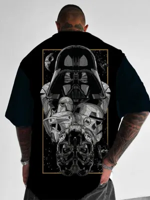Trendy Samurai Print Short Sleeve Shirt