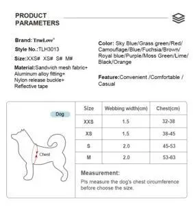 TrueLove Dog Harness TLH3013 - Sky Blue