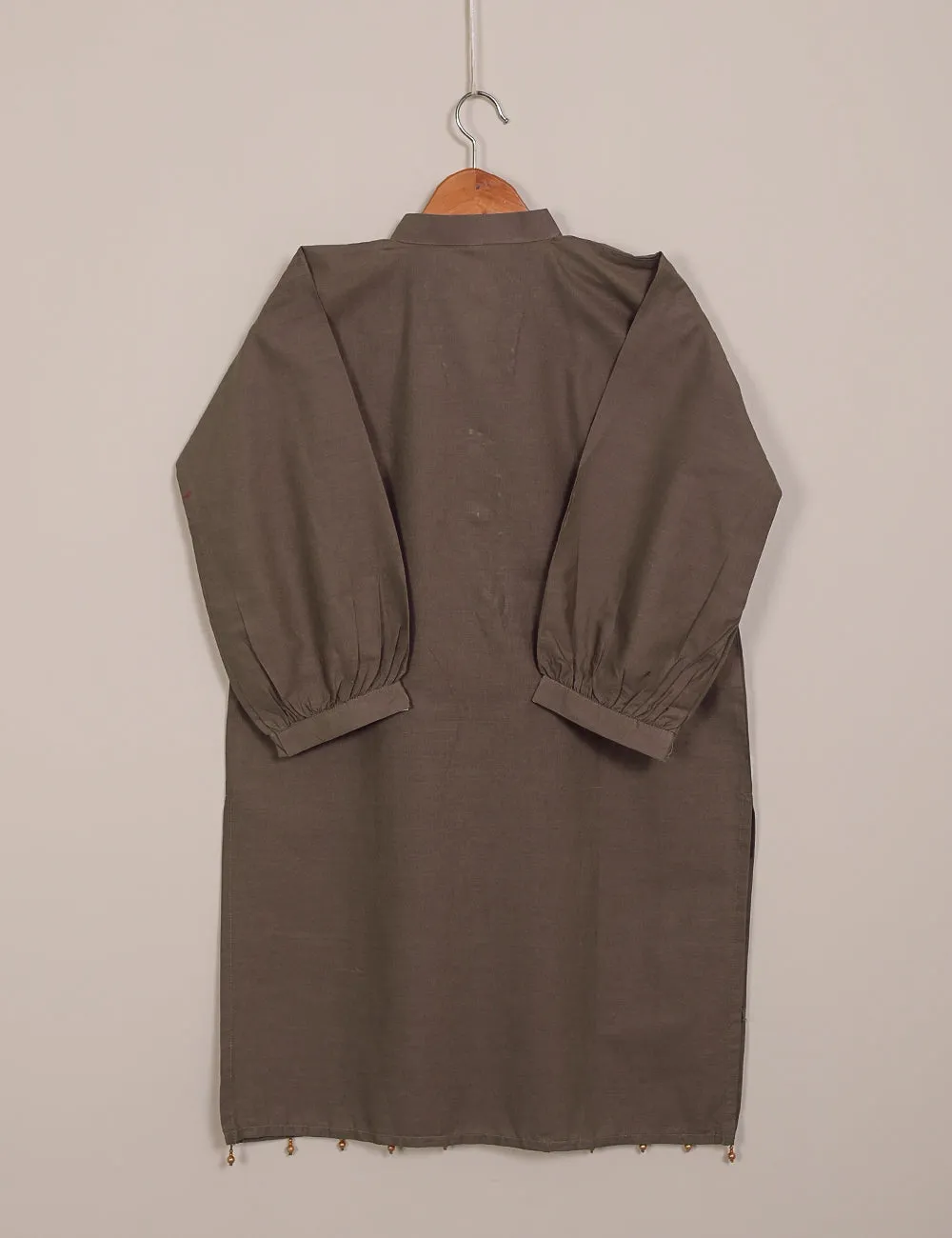 TS-122-Brownish Grey - Cotton Stitched Kurti
