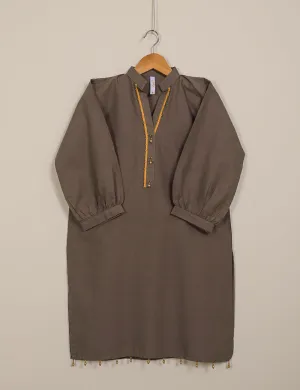 TS-122-Brownish Grey - Cotton Stitched Kurti