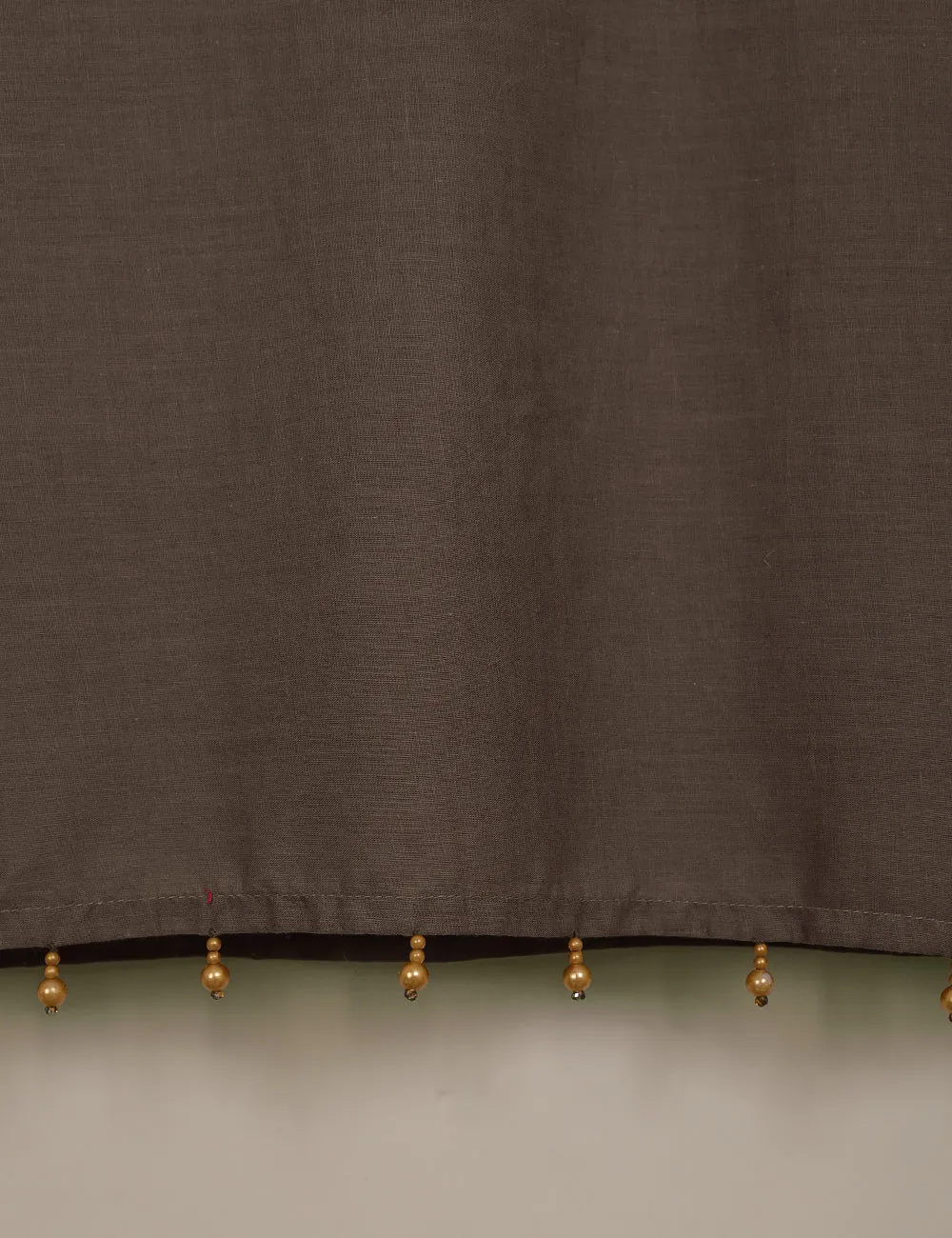 TS-122-Brownish Grey - Cotton Stitched Kurti