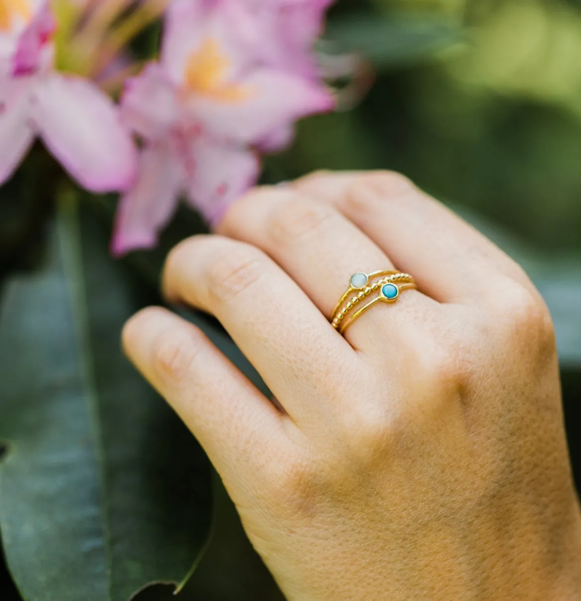 Turquoise stackable ring