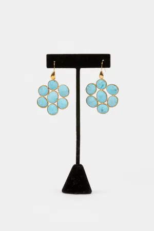 Turquoise, Vermeil Earrings