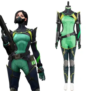 Valorant Halloween Carnival Outfit Viper Cosplay Costume Women Jumpsuit Romper Suit