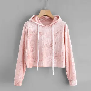 Velvet Crop Hoodie