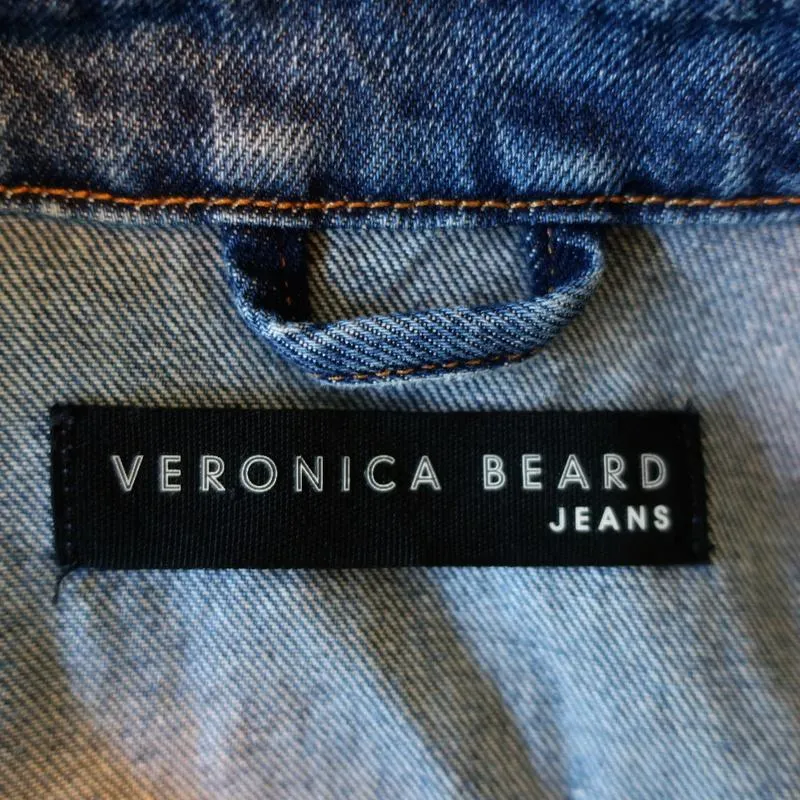 Veronica Beard Jeans Marianne Jean Jacket Two-Tone Denim Size Small