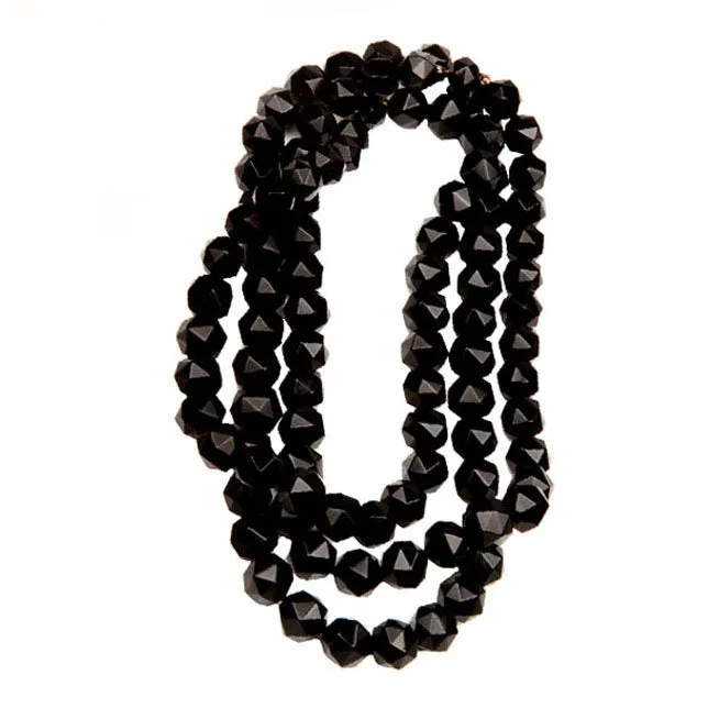 Victorian Era Carved Jet Necklace Trio