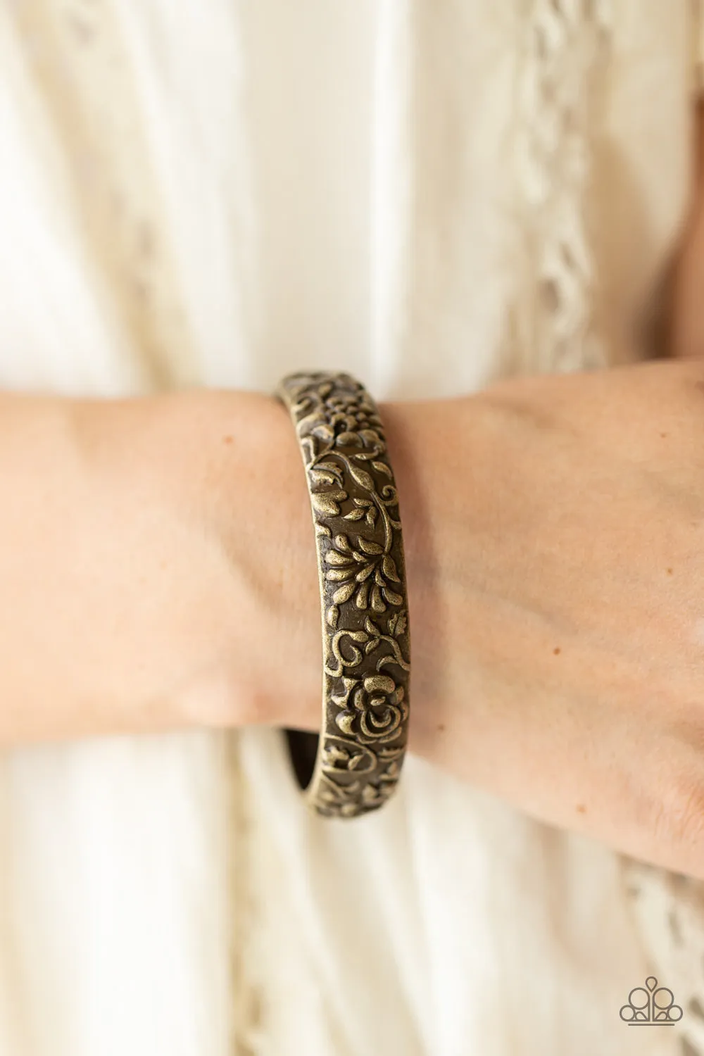 Victorian Meadow - Brass Bracelet