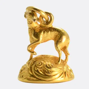 Victorian "Fortune Favours the Bold" Dog Fob Pendant