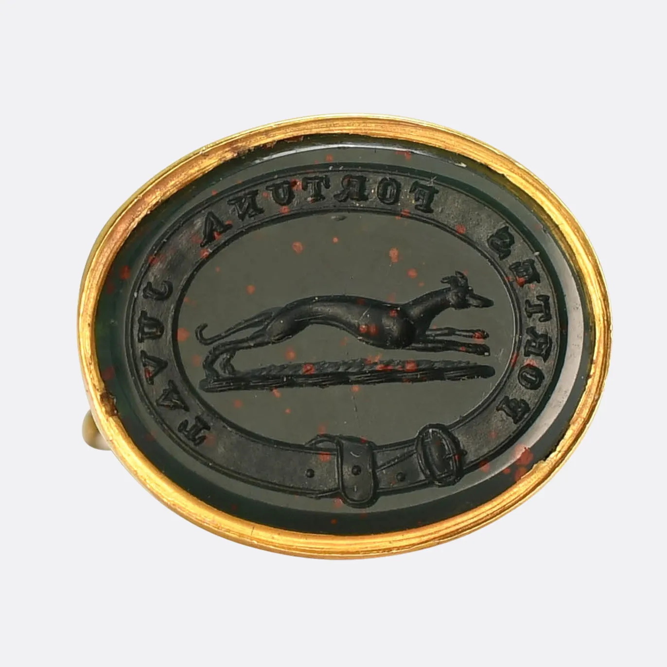 Victorian "Fortune Favours the Bold" Dog Fob Pendant