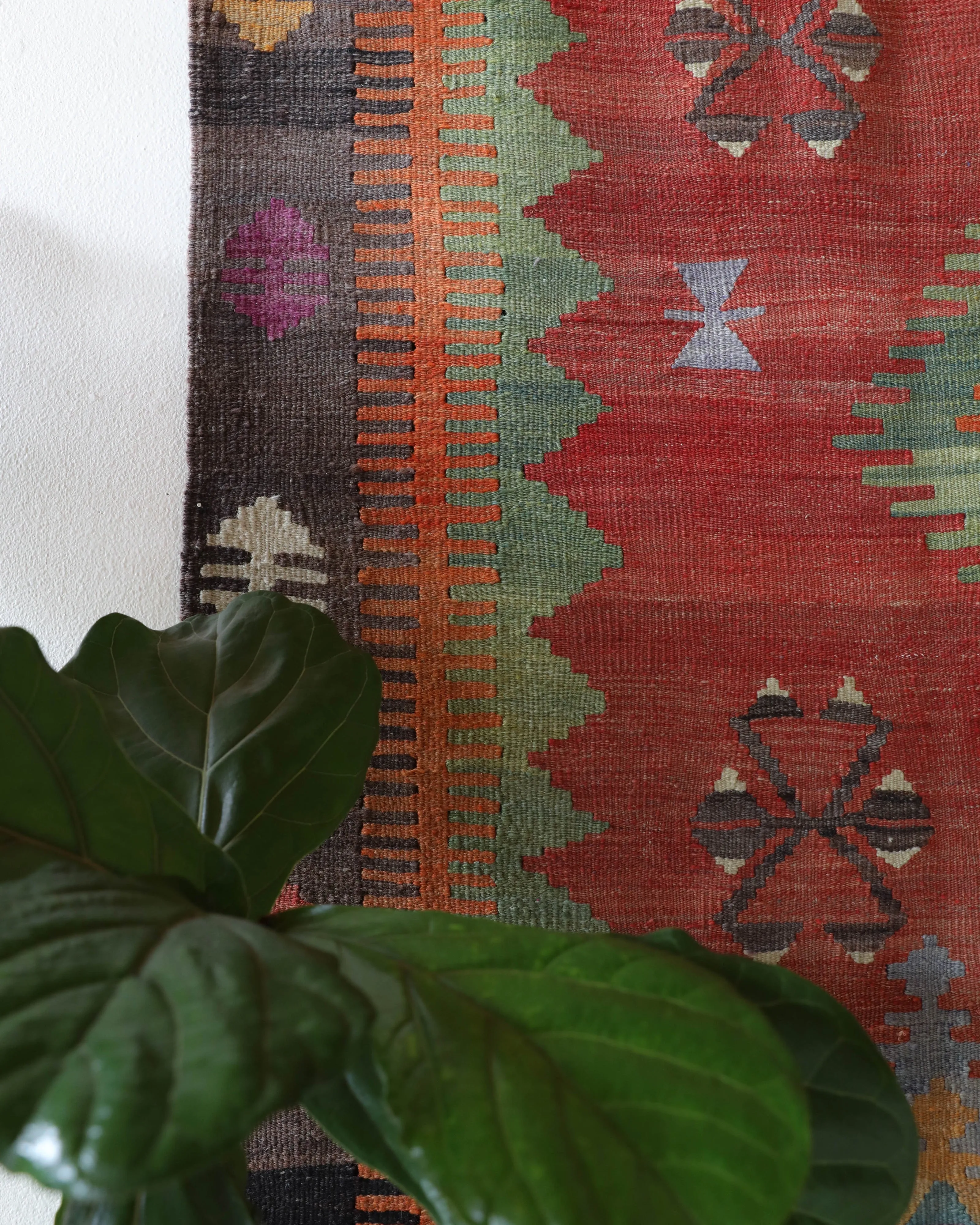 Vintage Denizli Cal Kilim Rug 5'11"x8'9"