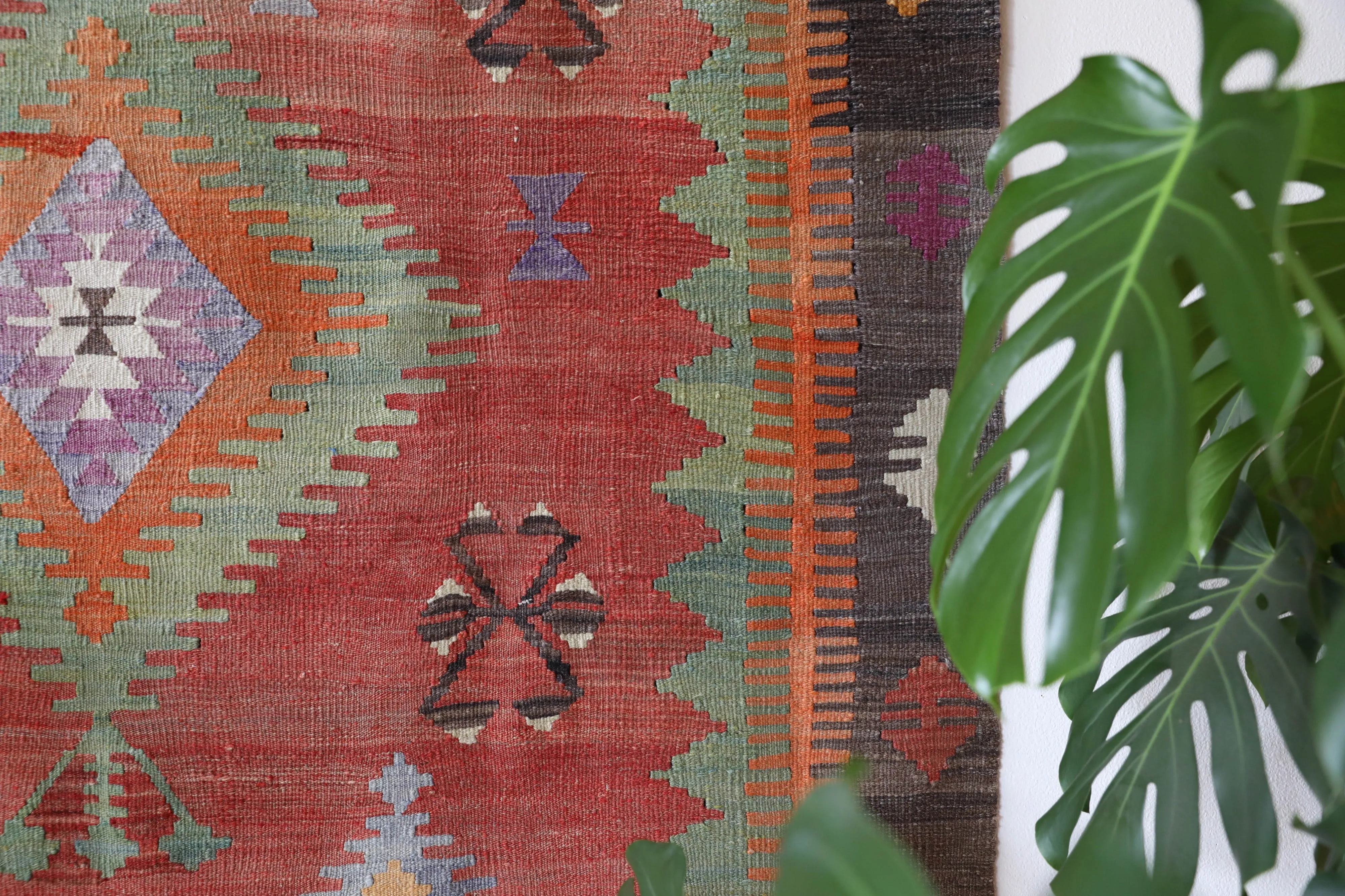 Vintage Denizli Cal Kilim Rug 5'11"x8'9"