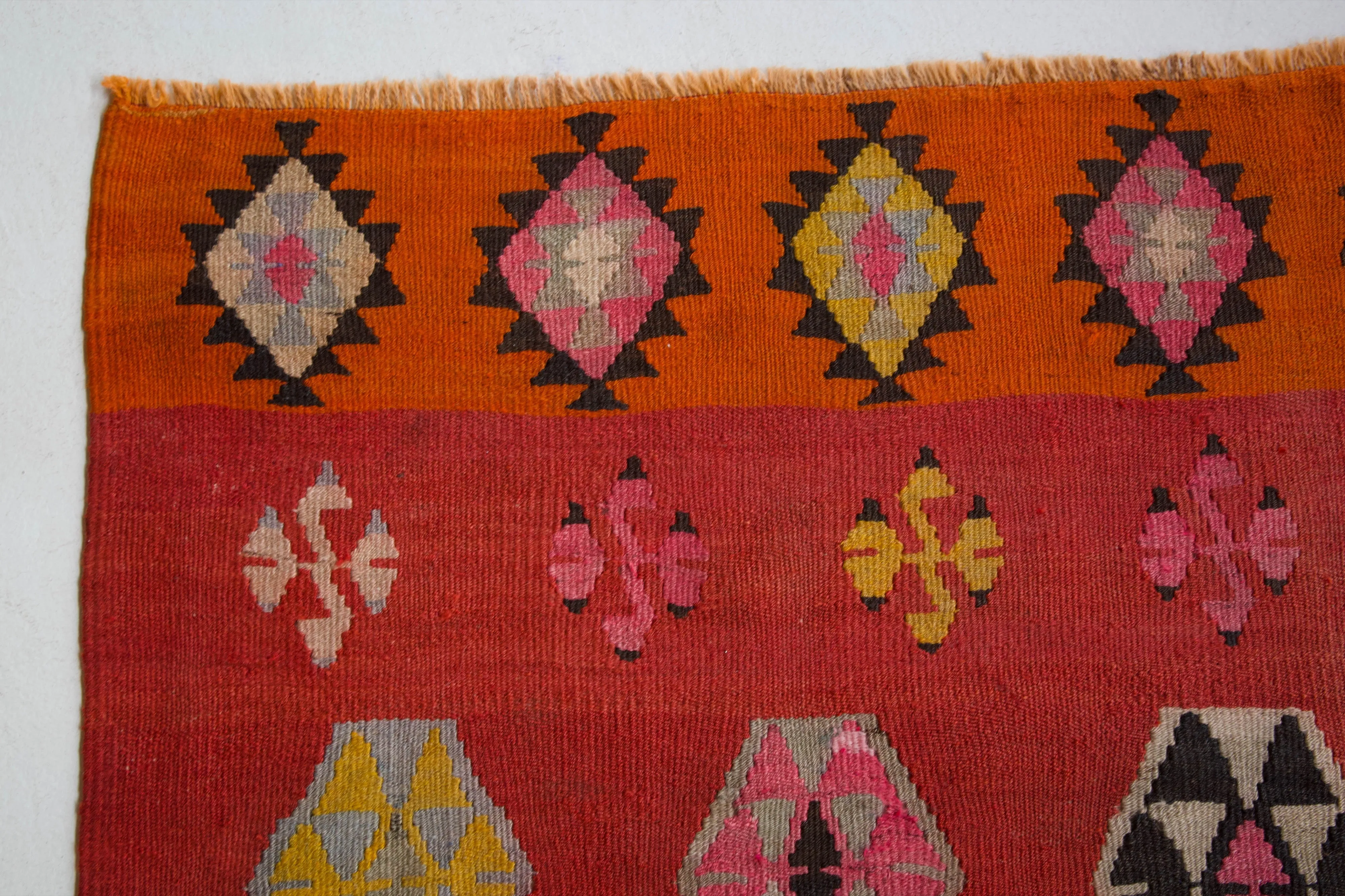 Vintage Denizli Kilim Rug 5'8"x6'9"