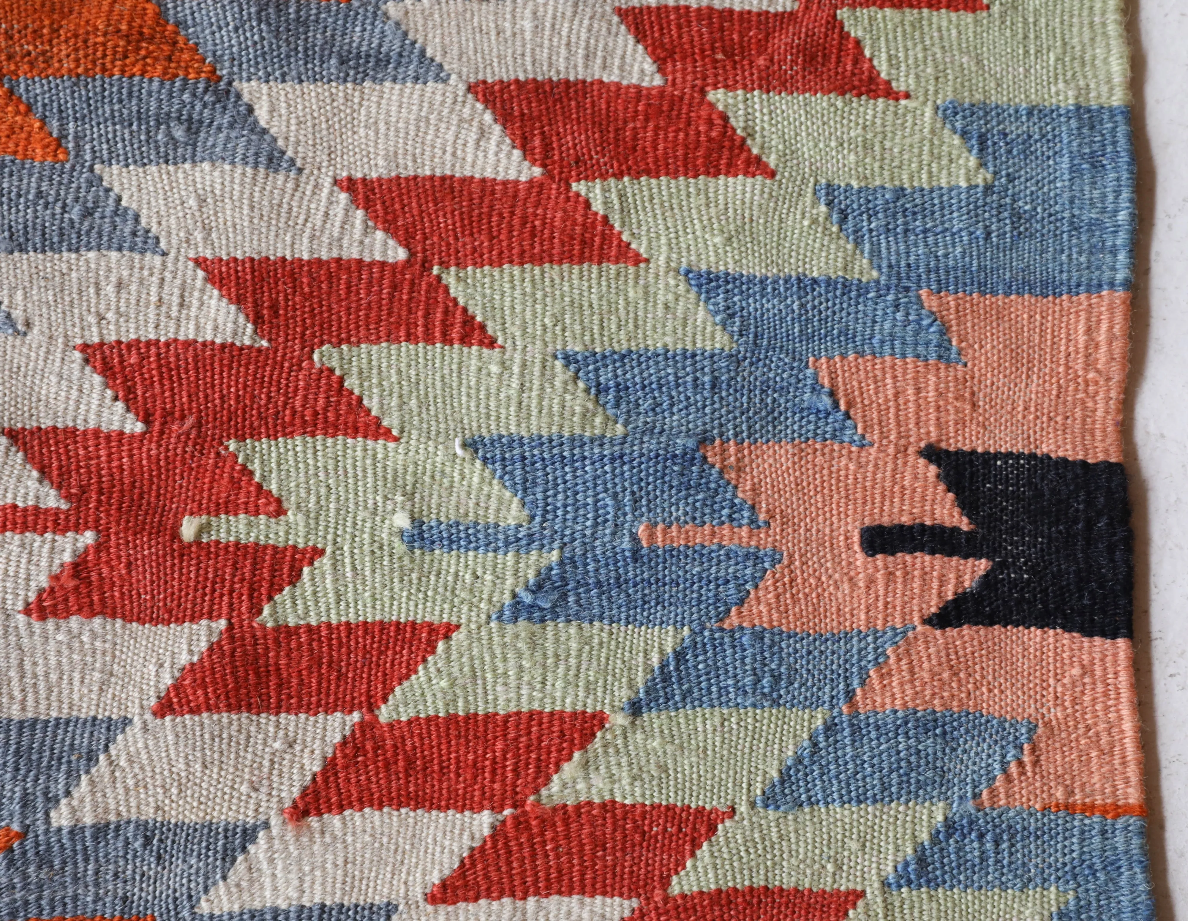 Vintage Denizli Kilim Rug 6'x8'