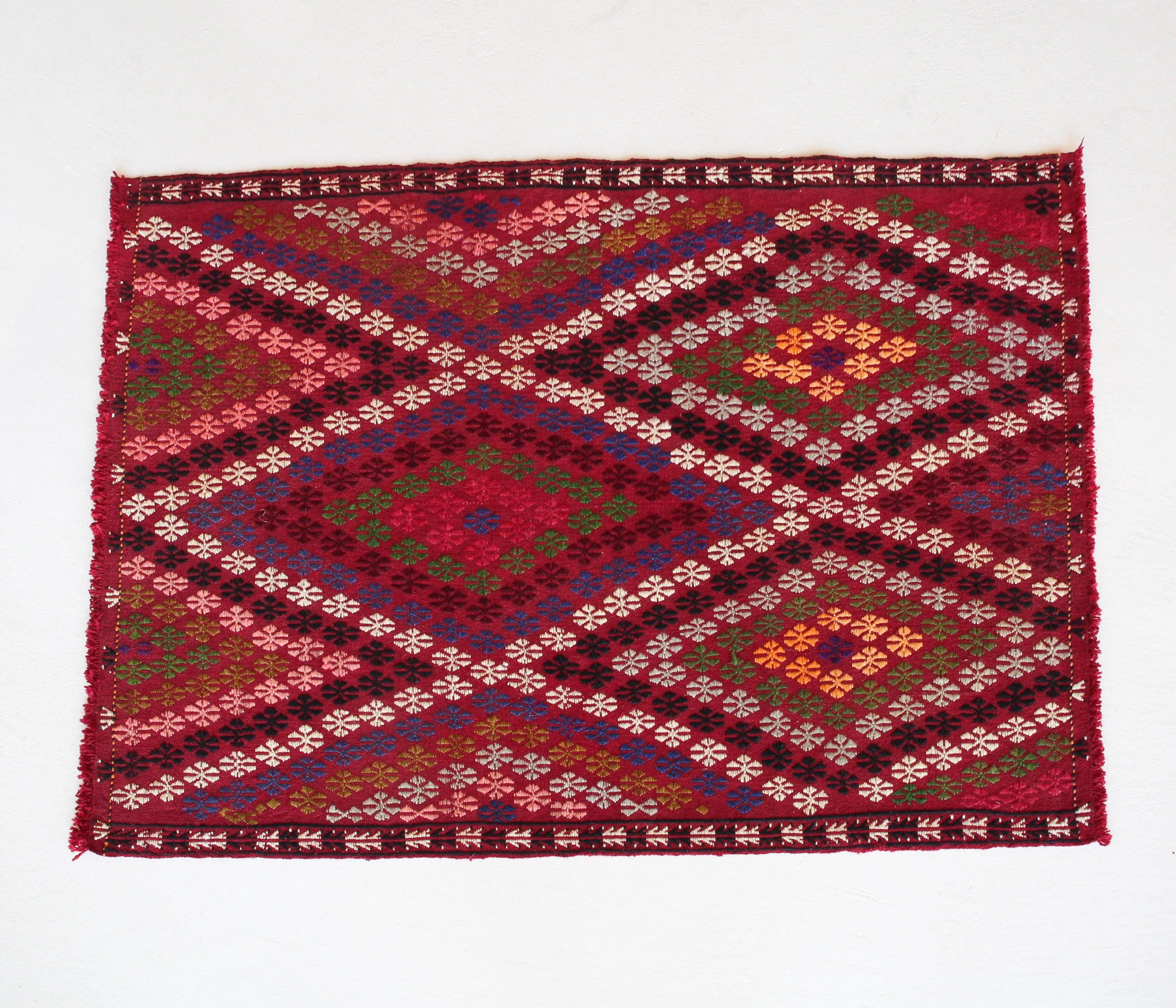 Vintage Mini Turkish Kilim Rug 3'6"x4'6"
