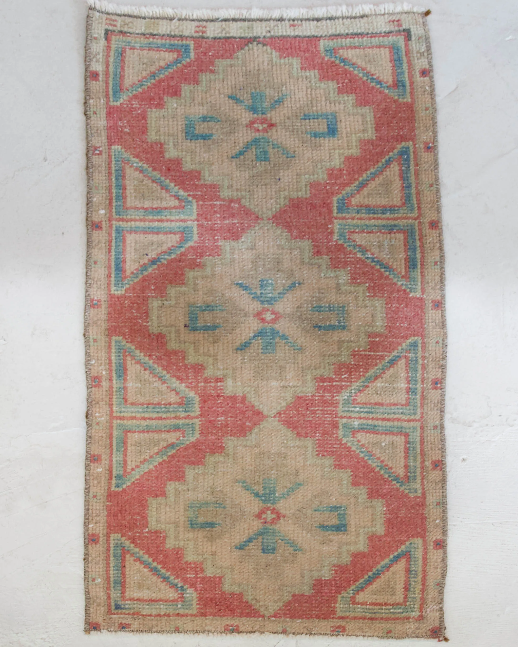 Vintage Mini Turkish Rug 18"x37"
