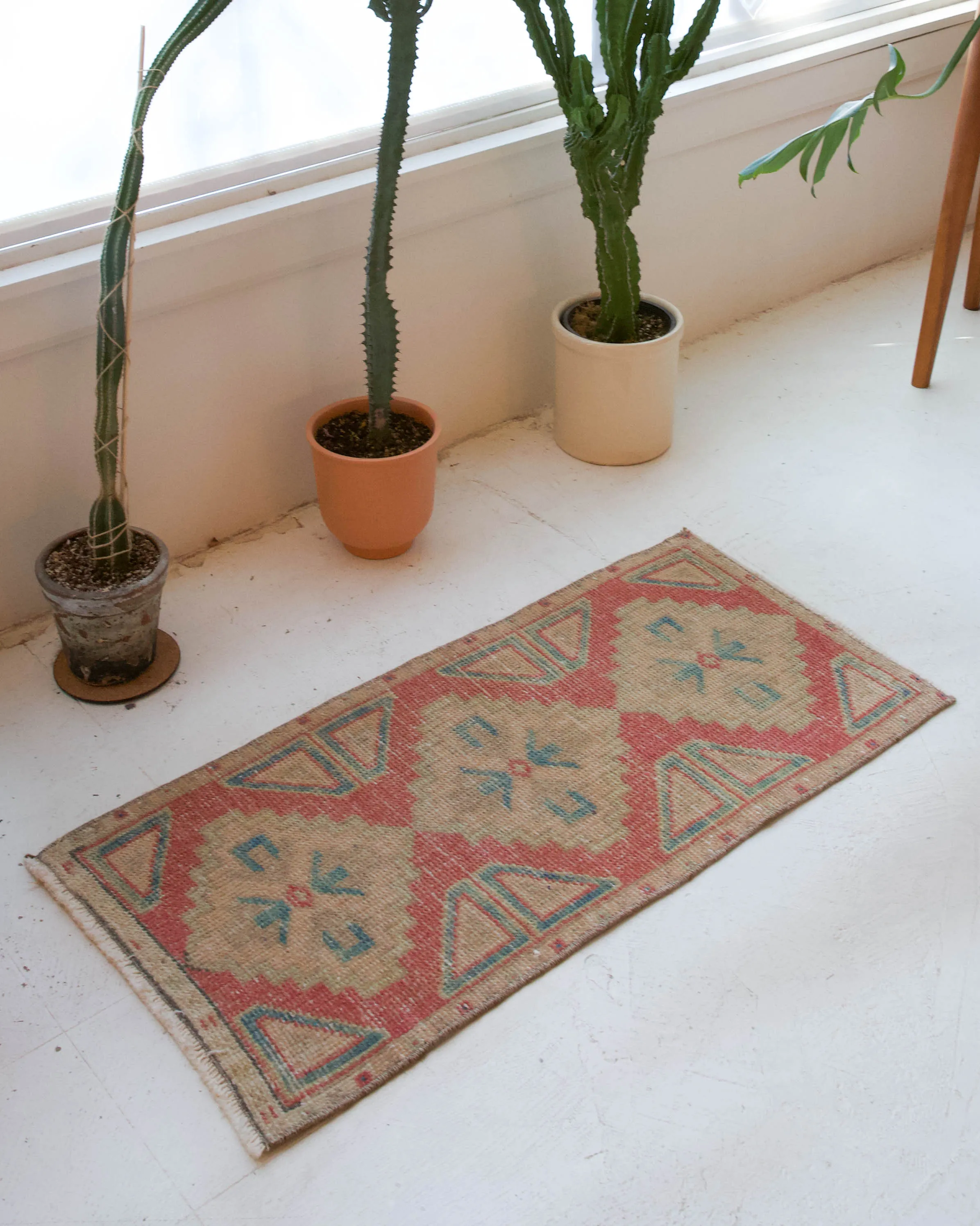 Vintage Mini Turkish Rug 18"x37"