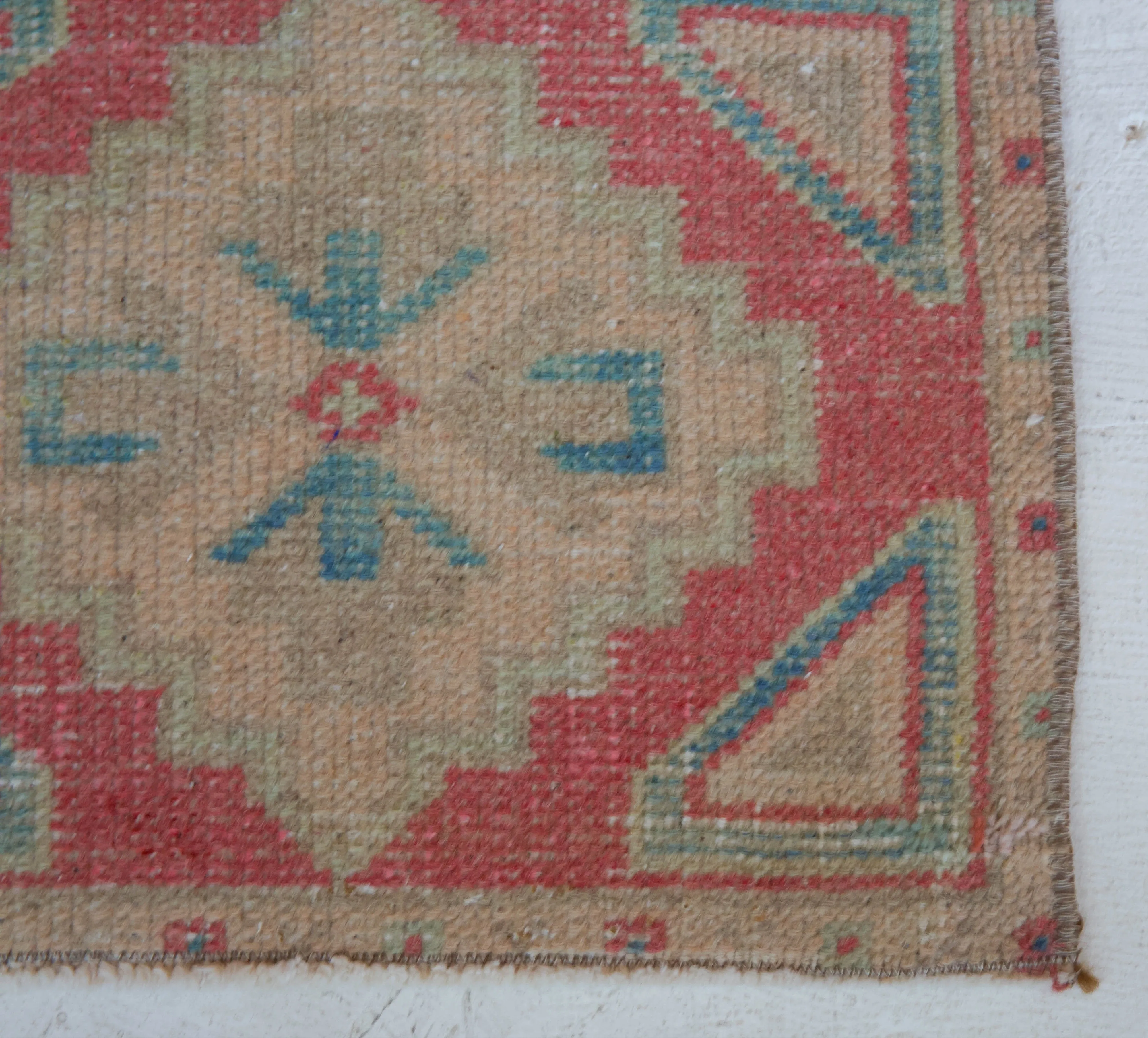 Vintage Mini Turkish Rug 18"x37"