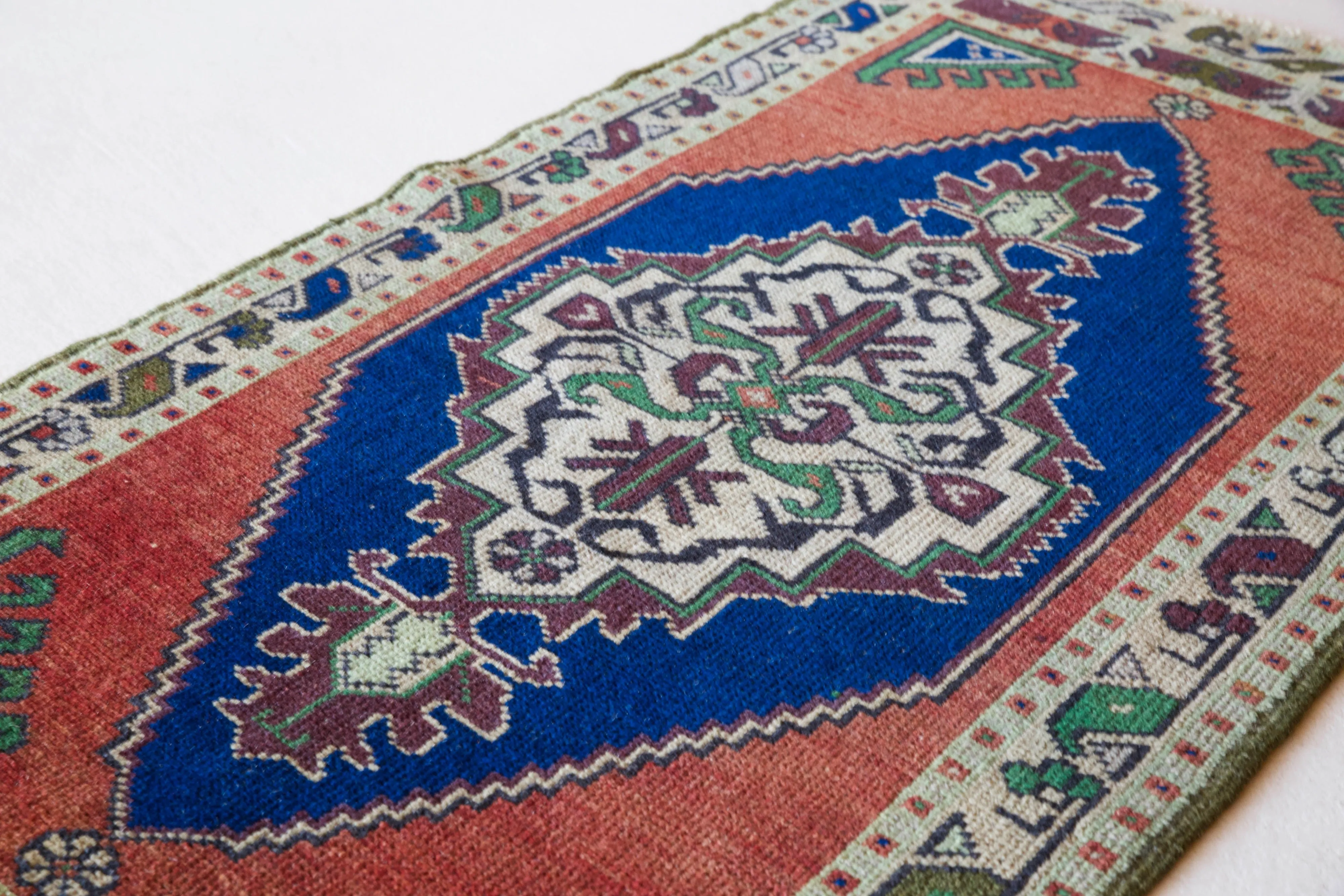 Vintage Mini Turkish Rug 21"x41"