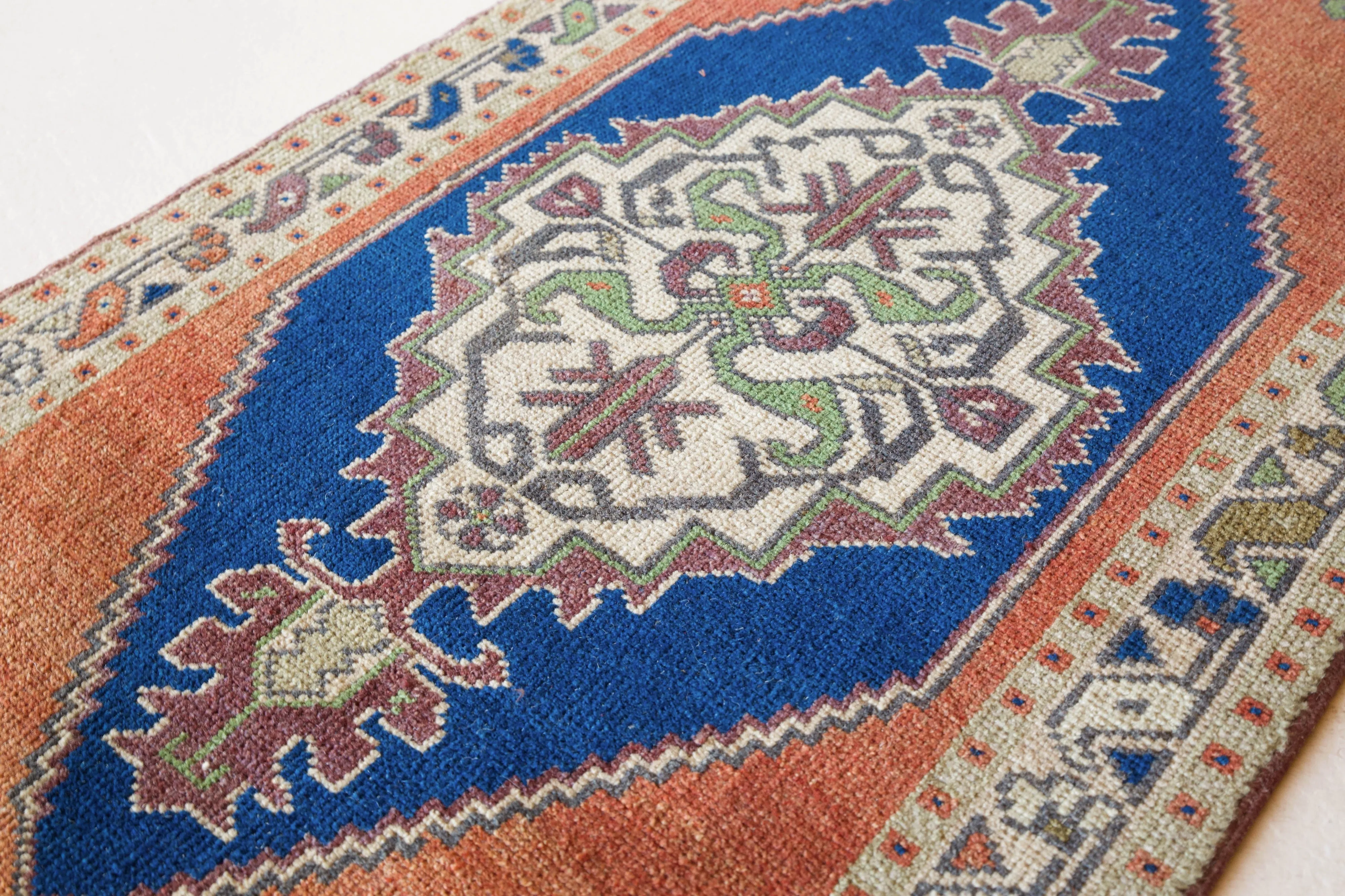 Vintage Mini Turkish Rug 22"x41"