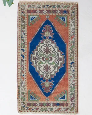 Vintage Mini Turkish Rug 22"x41"