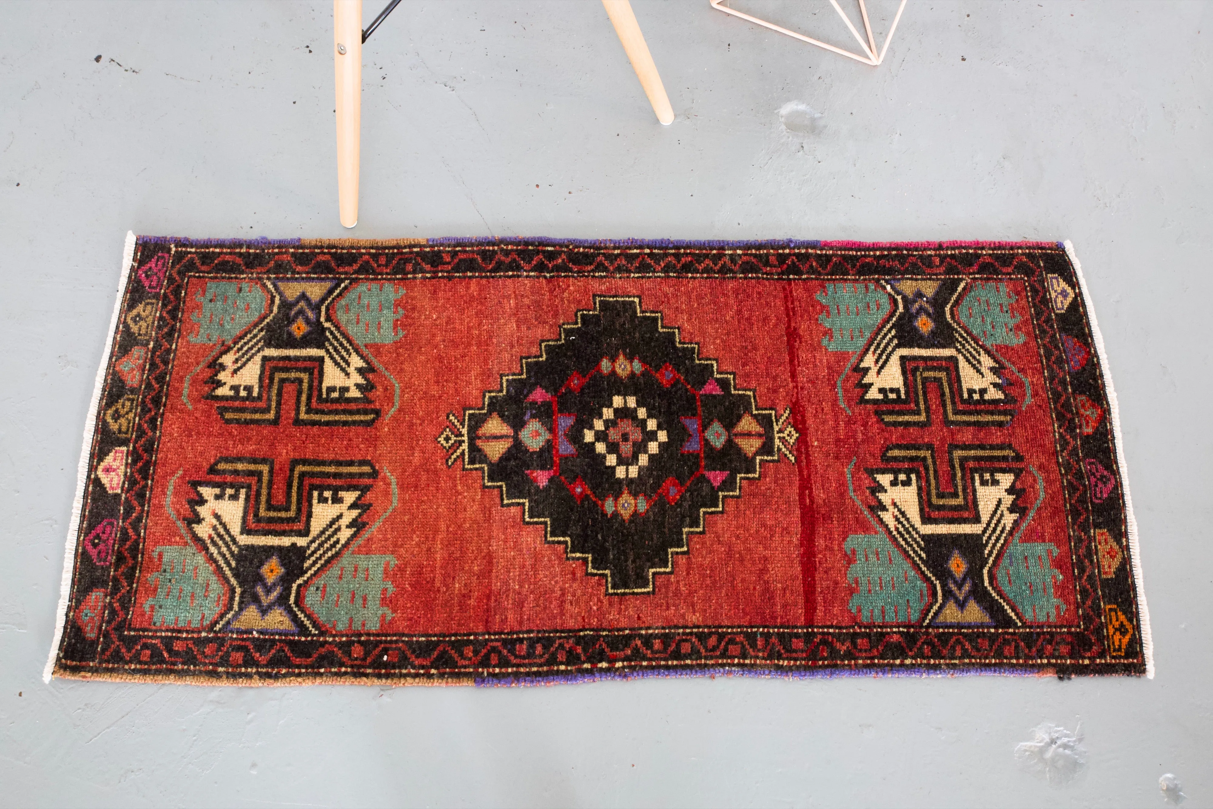 Vintage Mini Turkish Rug