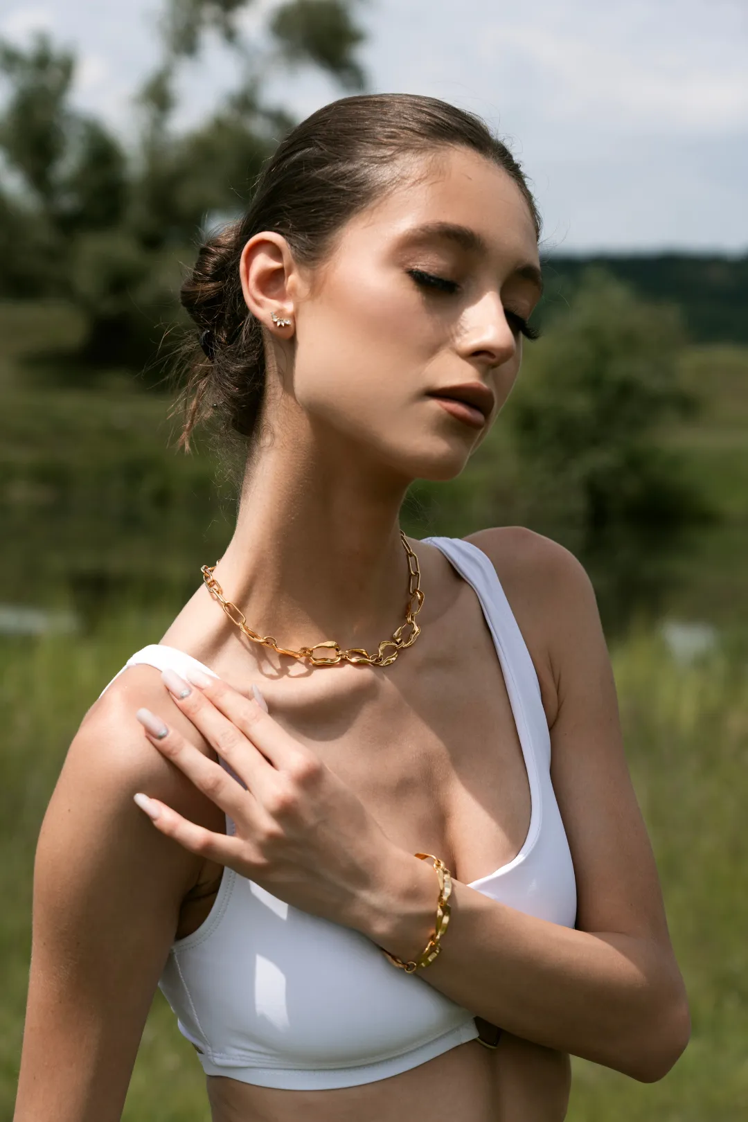 Viola Chunky Chain Link Necklace