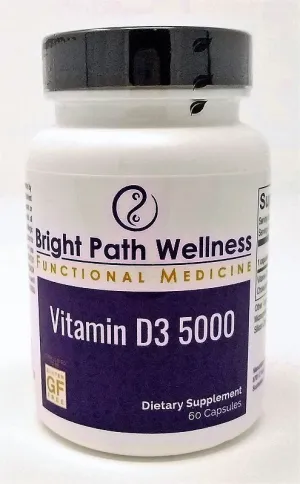 Vitamin D3 5000 by Bright Path Wellness - Gluten Free, Vegan