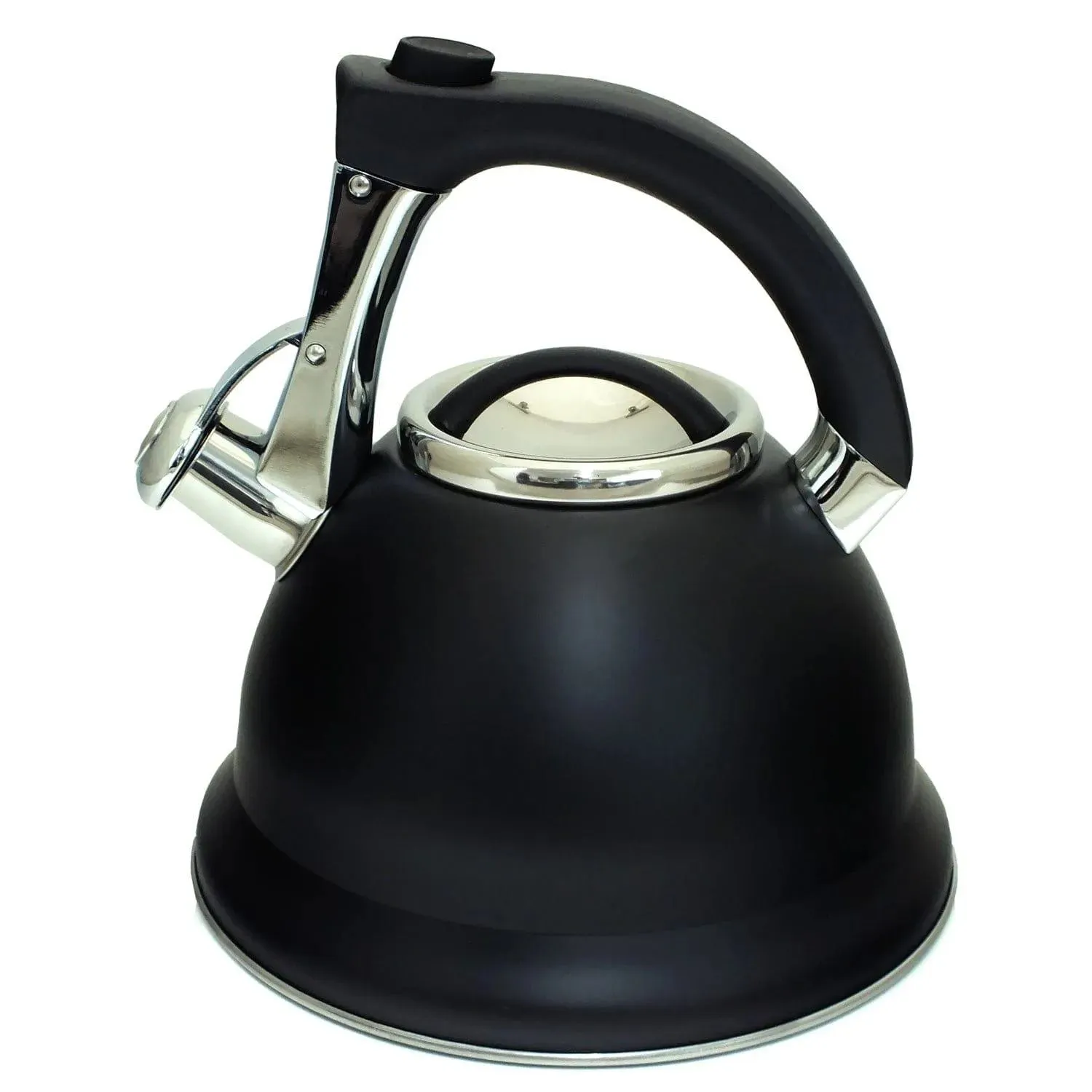 Voche® 3L Whistling Stovetop Kettle Stainless Steel Matt Black Gas Electric Hobs