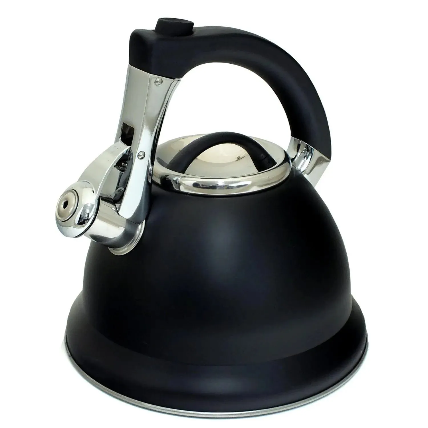 Voche® 3L Whistling Stovetop Kettle Stainless Steel Matt Black Gas Electric Hobs