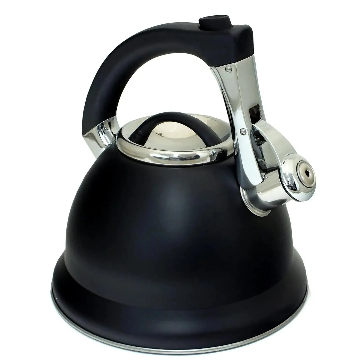 Voche® 3L Whistling Stovetop Kettle Stainless Steel Matt Black Gas Electric Hobs