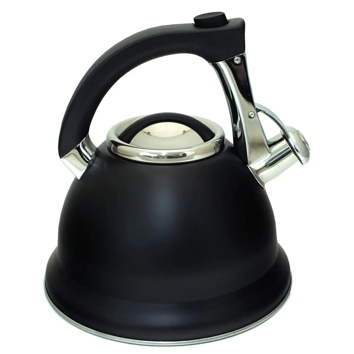 Voche® 3L Whistling Stovetop Kettle Stainless Steel Matt Black Gas Electric Hobs