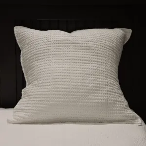 Waffle Bright White Euro Sham