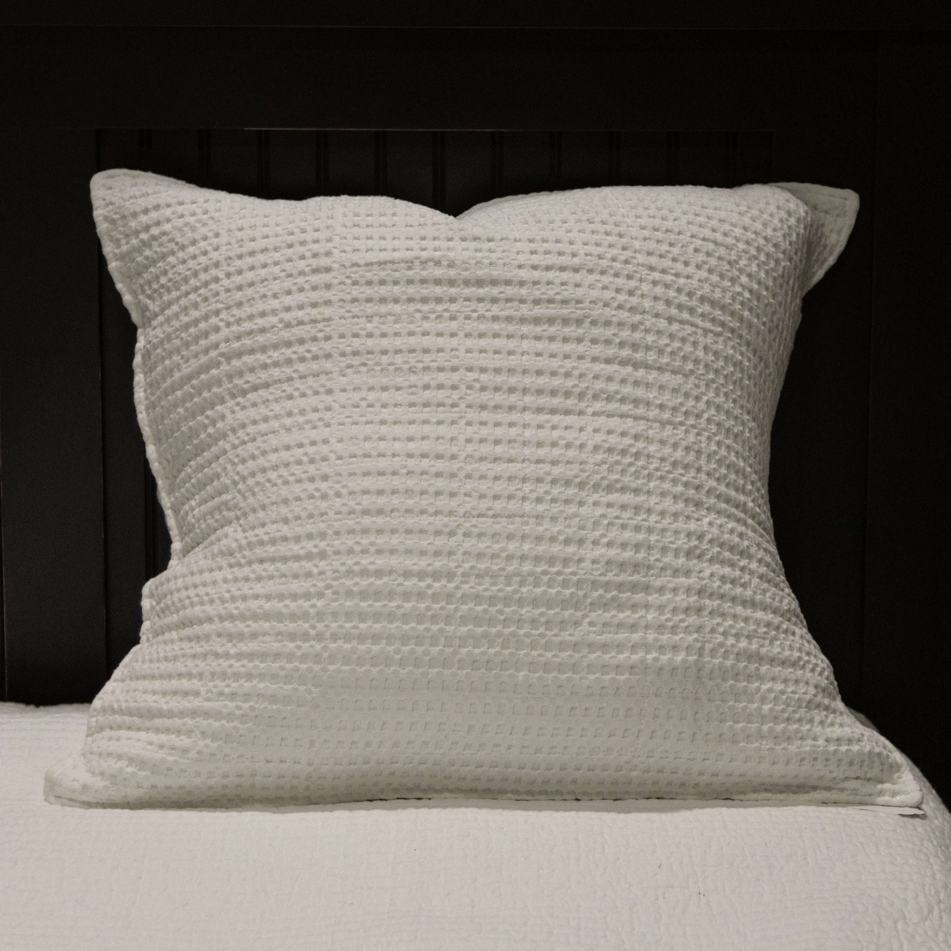 Waffle Bright White Euro Sham