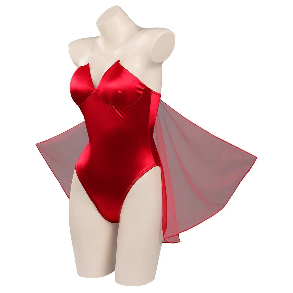 Wanda Maximoff and The Vision：Scarlet Witch Sexy Swimsuit Cosplay Costumes Swimwear Cloak Outfits Halloween Carnival Suit cossky®