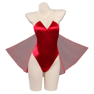 Wanda Maximoff and The Vision：Scarlet Witch Sexy Swimsuit Cosplay Costumes Swimwear Cloak Outfits Halloween Carnival Suit cossky®