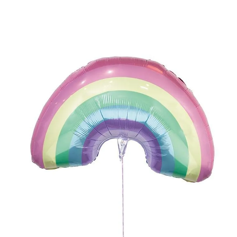 We Heart Unicorns Pastel Rainbow Balloon