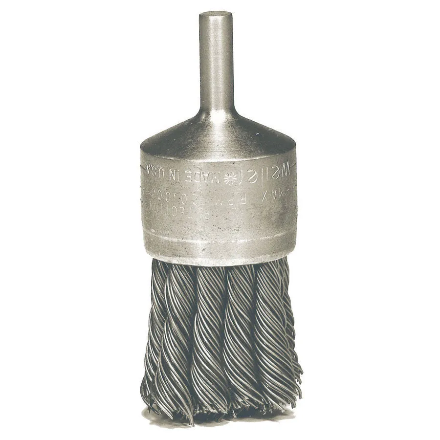 Weiler Hollow-End Knot Wire End Brushes - Various Sizes